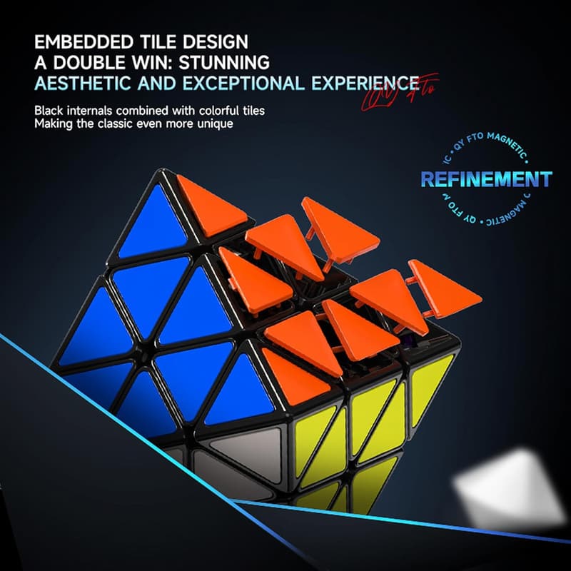 Magnetischer Speed Cube Octahedron, stickerlose Version
