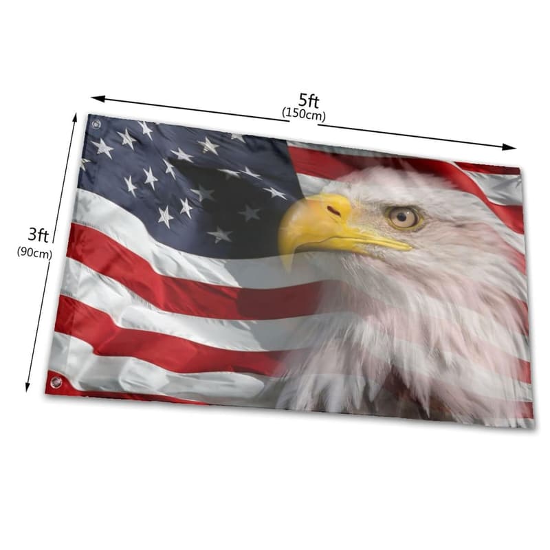 Dekorative Gartenflagge mit Adler-Motiv – USA-Design, 90 x 150 cm