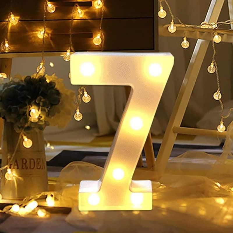 3D LED Zahlenlampe für Hochzeit, Geburtstag und Party (0-9)