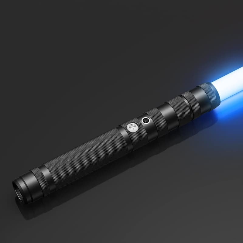 RGB Lichtschwert mit Metallgriff, USB-wiederaufladbar, 77 cm