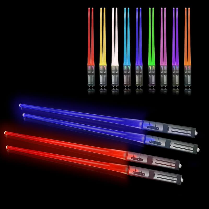 Leuchtende LED Essstäbchen mit 9 Farbmodi für Sushi-Partys