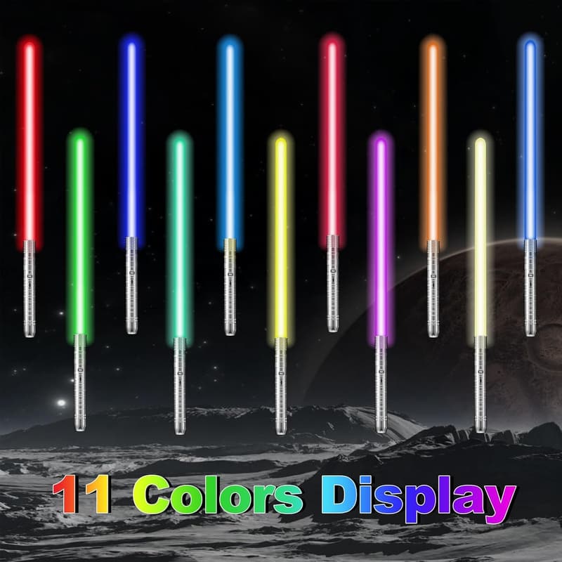RGB Laserschwert mit Metallgriff und Soundeffekt für Halloween Cosplay