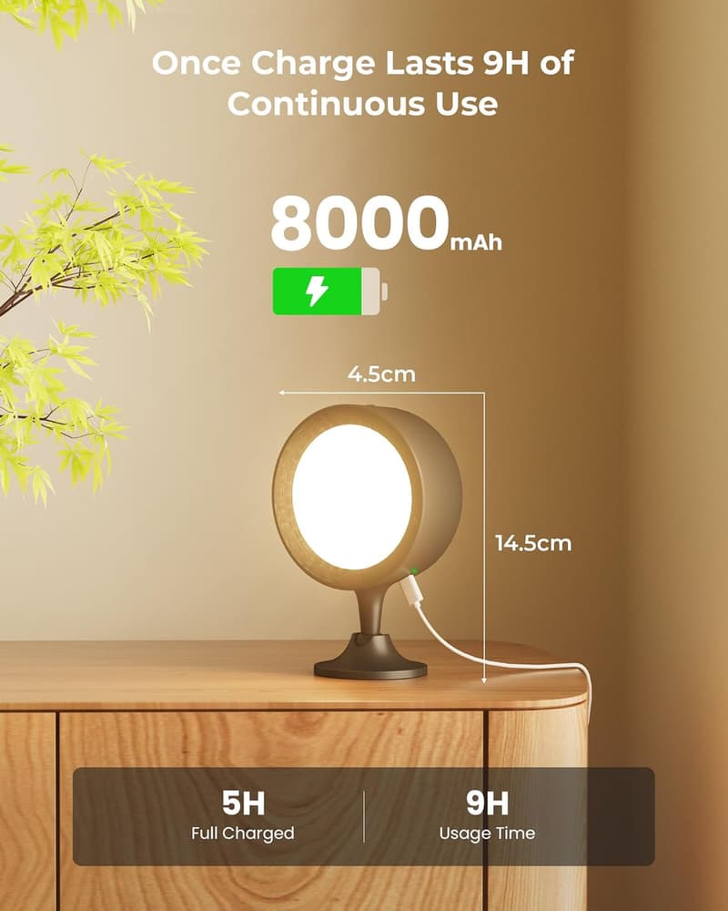 Kabellose LED Wandleuchten im 2er Set mit 18 Farbmodi, dimmbar, Akku 8000mAh