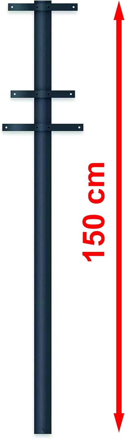 Metzler Briefkastenständer zum Einbetonieren, freistehend, 150 cm, Anthrazit RAL 716