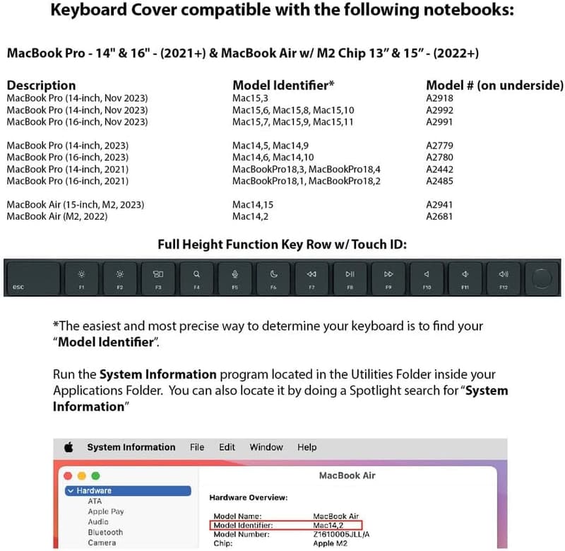 Türkische Tastaturabdeckung für Mac mit Schriftzeichenanordnung