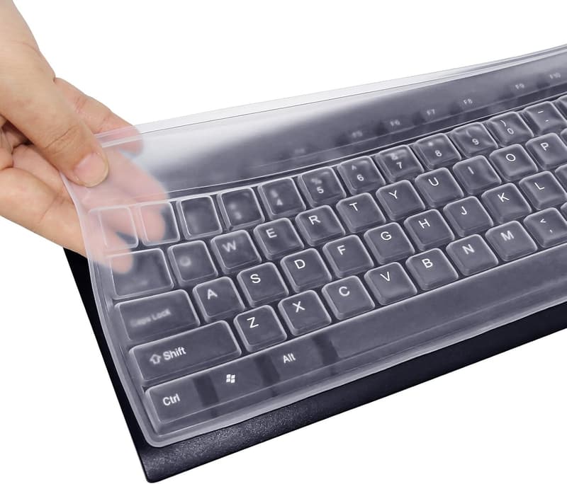 Silikon Tastaturschutz für Desktop-Computer – 4er Set, transparent, wasserdicht und staubdicht