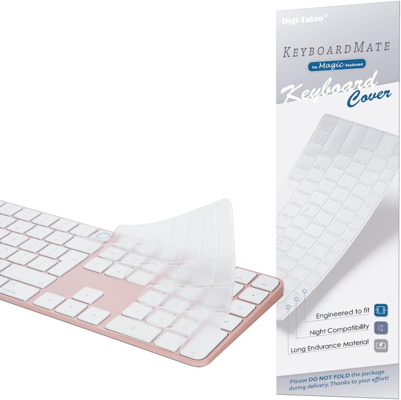 Digi-Tatoo Tastaturabdeckung für iMac Magic Keyboard A2520 - ultradünn, mit Ziffernblock
