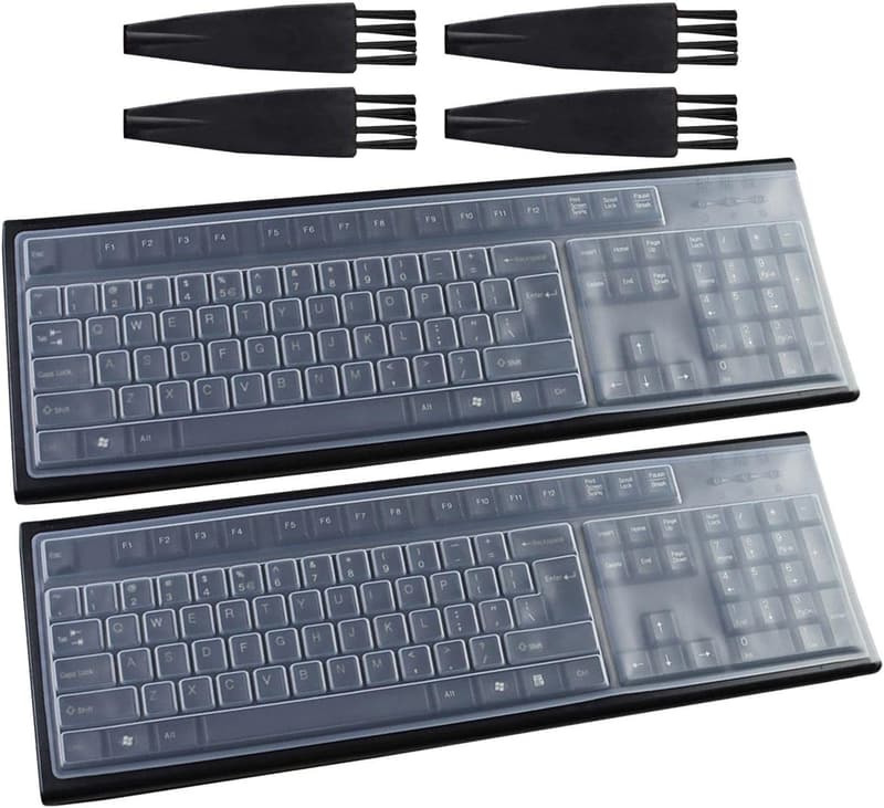 Universelle transparente Tastaturfolie mit 4 Reinigungsbürsten