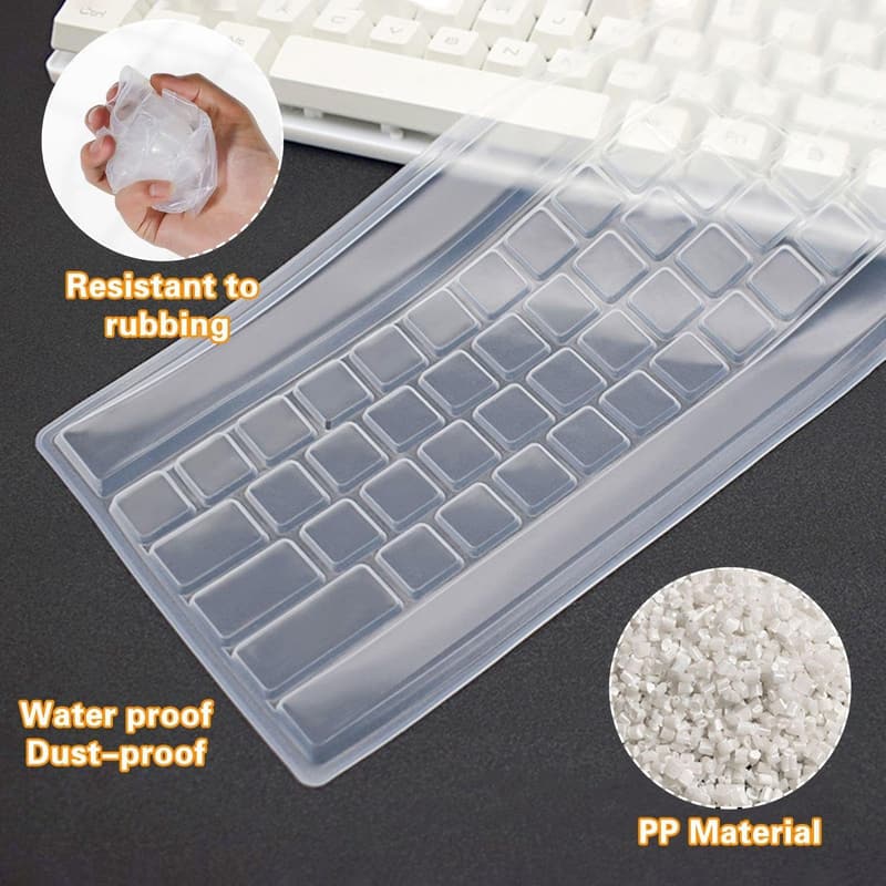 Universelle transparente Tastaturfolie mit 4 Reinigungsbürsten