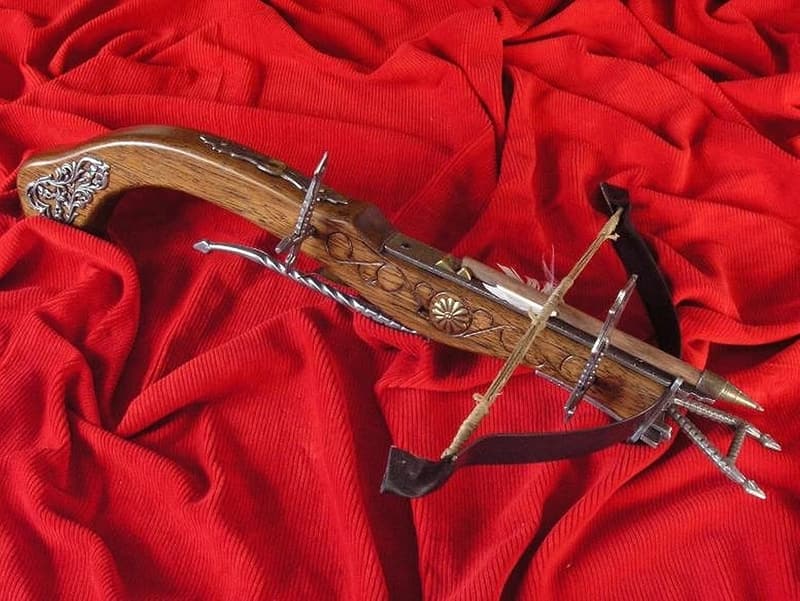 Mittelalterliche Holzarmbrust Inquisitor 46 cm für Sammler als Geschenk
