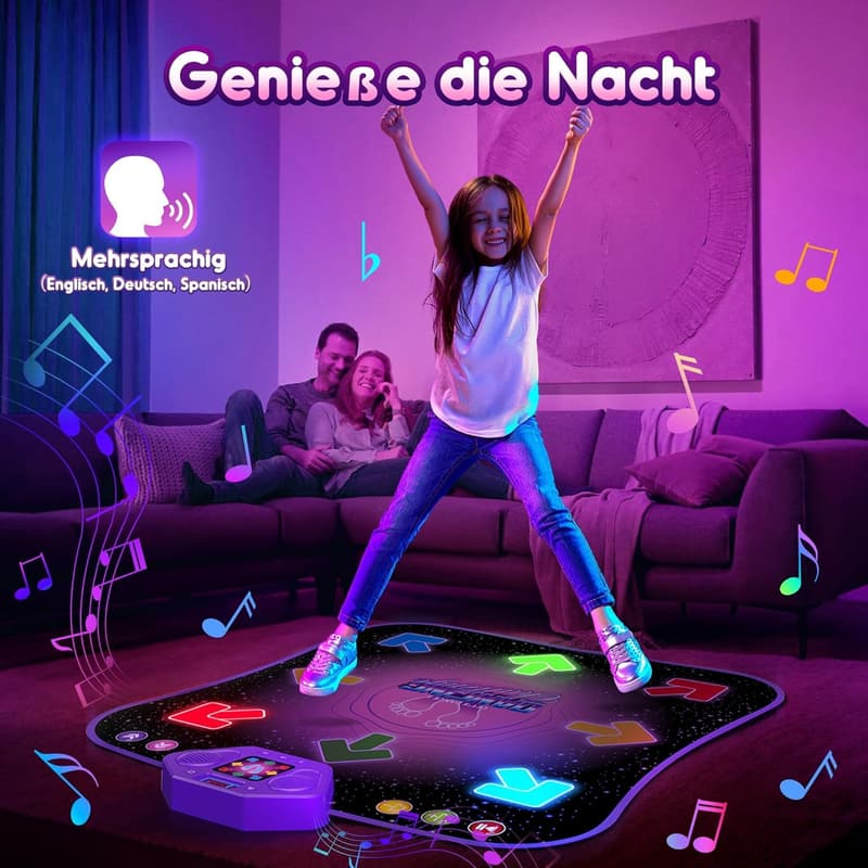 Tanzmatte mit Bluetooth für Kinder – Geschenke für Mädchen und Jungen