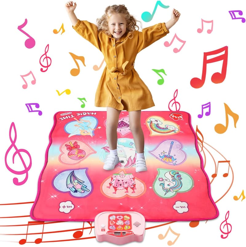 Einhorn Tanzmatte mit LED und Musik für Kinder von 3 bis 8 Jahren