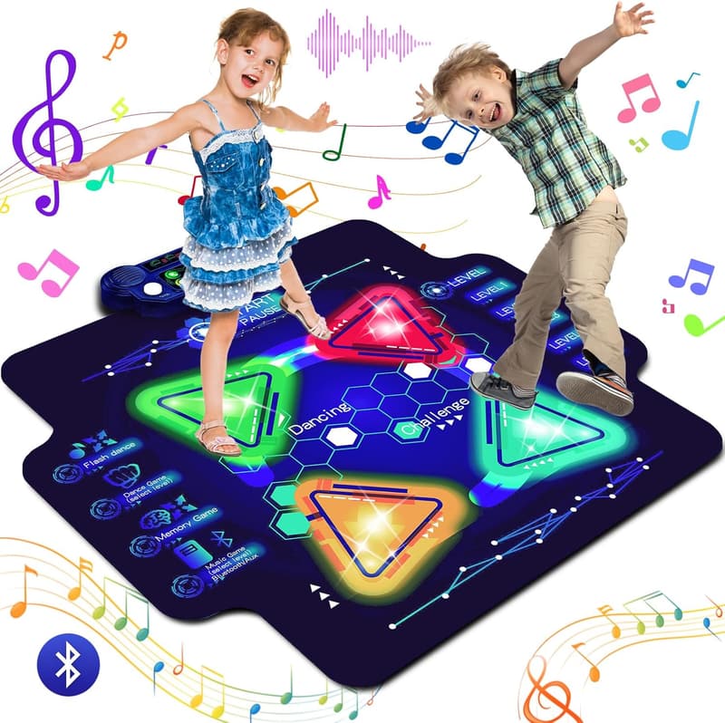 Musik-Tanzmatte für Kinder mit Bluetooth und LED-Leuchten