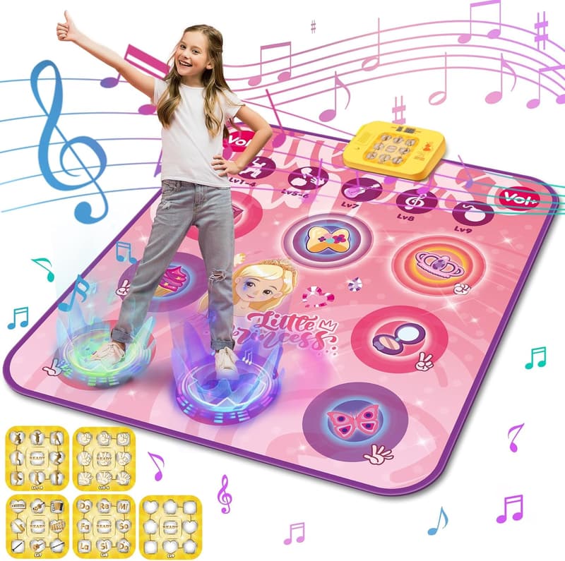 Tanzmatte für Kinder mit Musik und 5 Spielmodi - Geschenkidee für Weihnachten und Geburtstage