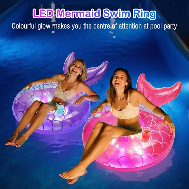 Meerjungfrau Schwimmring – Aufblasbarer Spielring für Pool und Strand