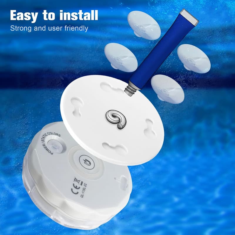 Wiederaufladbare LED Poolbeleuchtung mit Fernbedienung für Deko