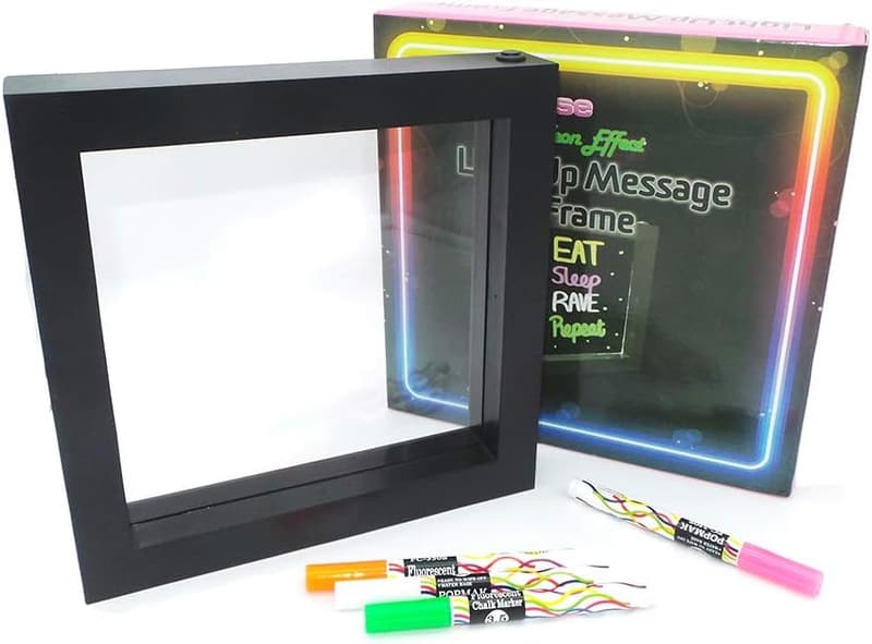 LED-Nachrichtentafel in Neonfarben mit 4 Stiften