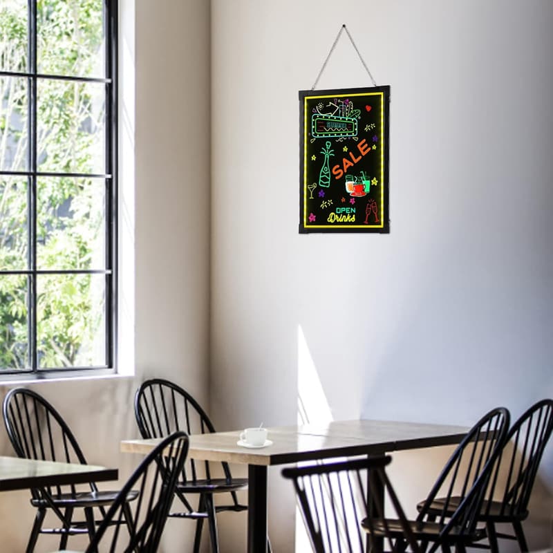LED-Kreidetafel mit Neon-Effekt für Dekoration und Werbung