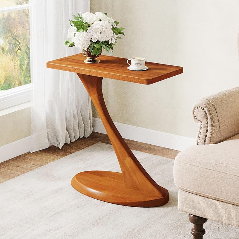 Schmaler Beistelltisch aus Massivholz für Wohnzimmer und Schlafzimmer