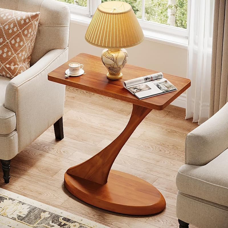 Schmaler Beistelltisch aus Massivholz für Wohnzimmer und Schlafzimmer