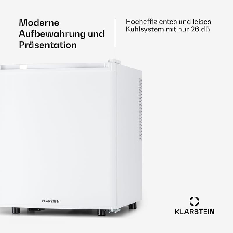 Klarstein Mini Kühlschrank 45L für Getränke & Snacks, leise und klein