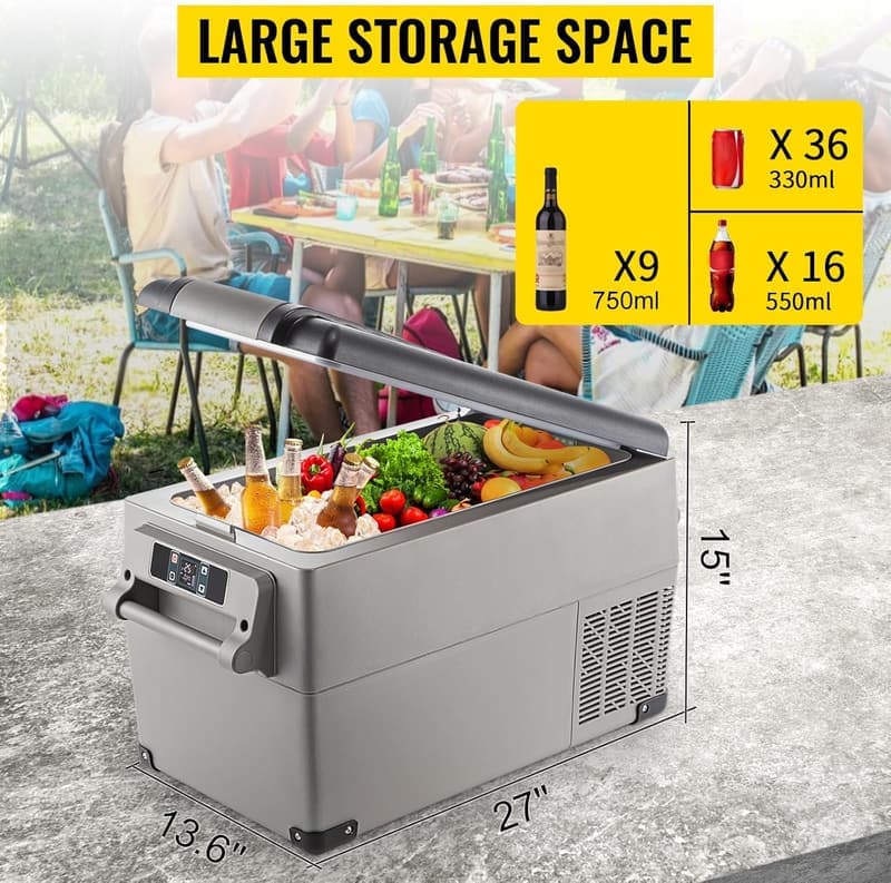 VEVOR 35L Edelstahl Auto-Kühlschrank für Urlaub und Reise