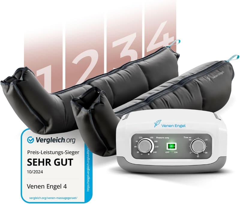 Venen Engel Basic Massagegerät mit Beinmanschetten zur Cellulite-Reduktion