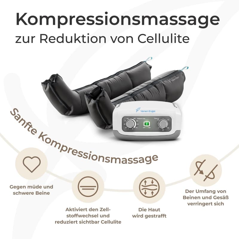 Venen Engel Basic Massagegerät mit Beinmanschetten zur Cellulite-Reduktion