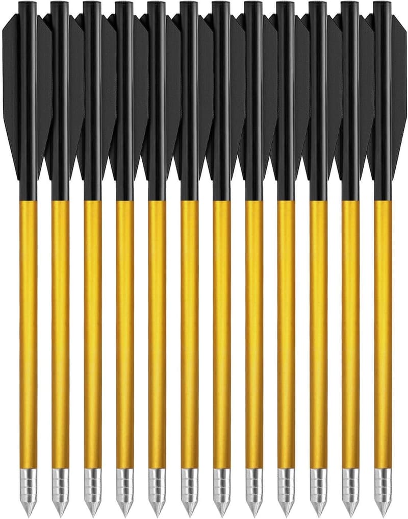 Aluminium Armbrustbolzen 16cm für 50lb/80lb - 12er Set zur Präzisionsschießpraxis