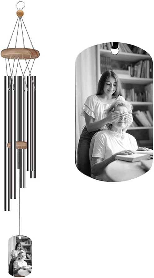 Personalisierte Foto-Windspiele aus Edelstahl für Erinnerungen