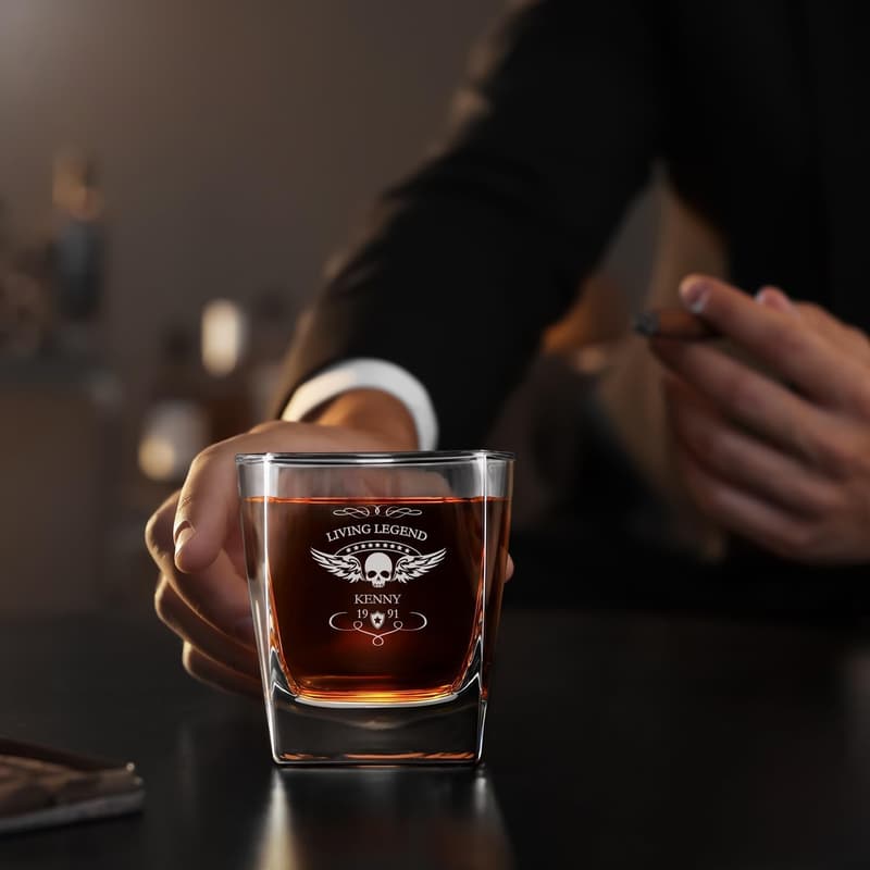 Personalisierte Whiskygläser mit Gravur für Männer - 250 ml