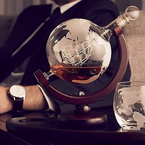 Personalisierte Whisky Karaffe mit Gravur und 2 Gläsern – 850 ml – Geburtstagsgeschenk für Männer