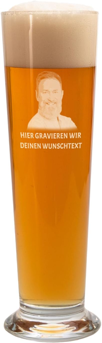 Personalisierbares Weizenglas mit gravierter Oberfläche – 0,5l