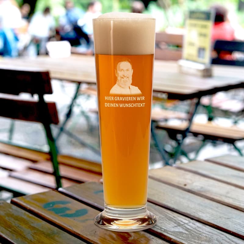 Personalisierbares Weizenglas mit gravierter Oberfläche – 0,5l