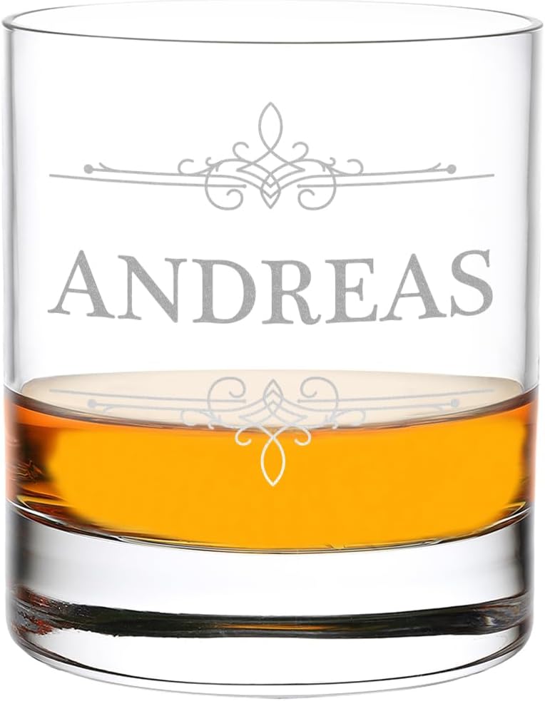 Personalisierte Whiskygläser mit Gravur für Männer - 315 ml Kristallglas