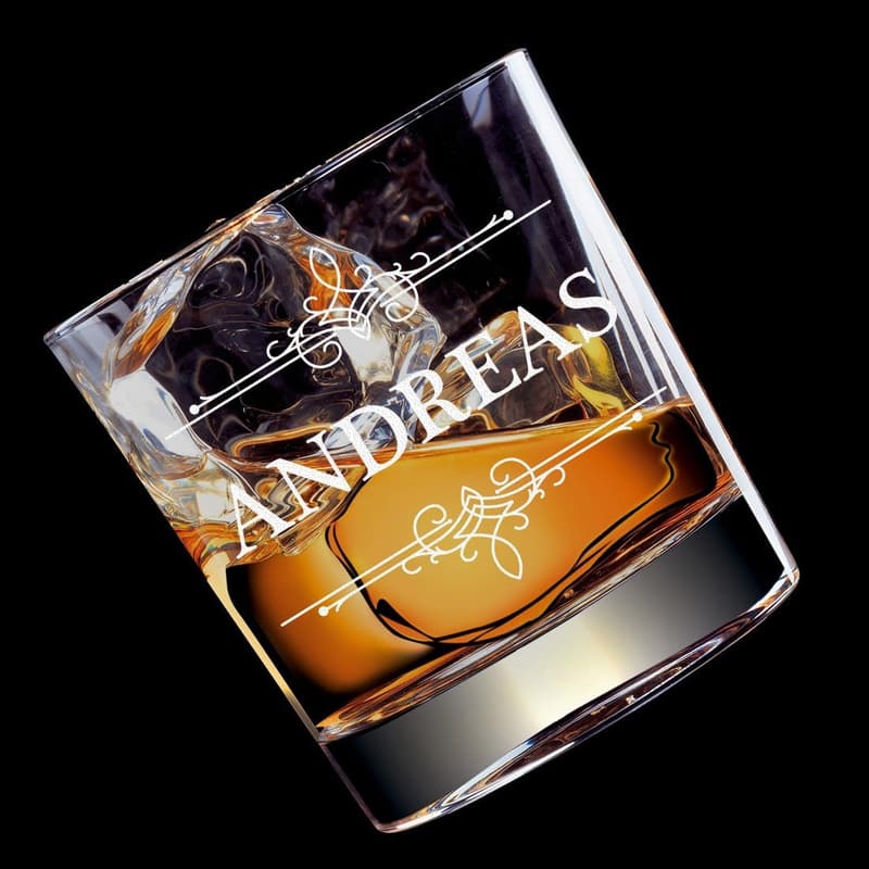 Personalisierte Whiskygläser mit Gravur für Männer - 315 ml Kristallglas