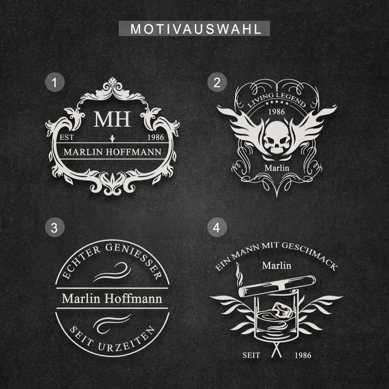 Personalisierter Whiskyglas für Männer – 300ml, graviert, spülmaschinenfest