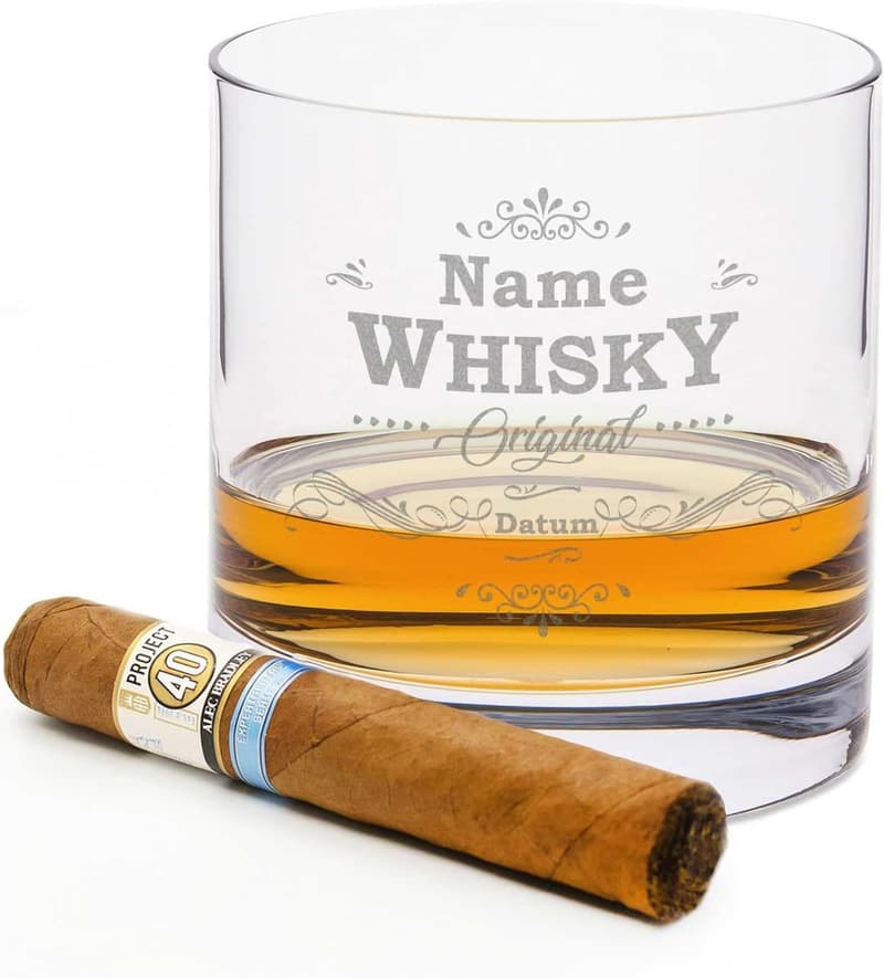 Personalisierte Whiskygläser mit Gravur für Whisky-Liebhaber zum Geburtstag