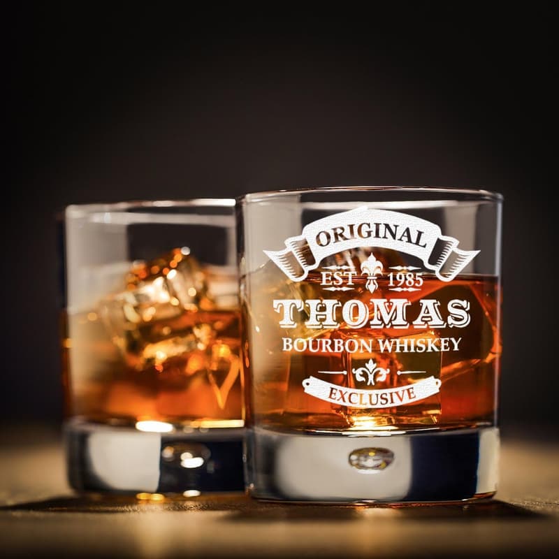 Personalisierte Whiskygläser 330 ml mit Gravur für Männer