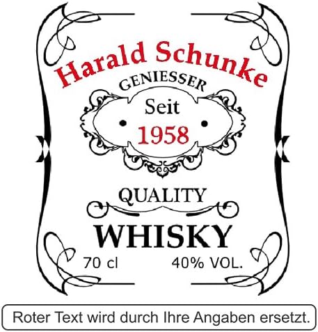 Personalisiertes Whisky-Set mit Gravur – 7-teilig für Männer, 700ml Karaffe & 6 Gläser