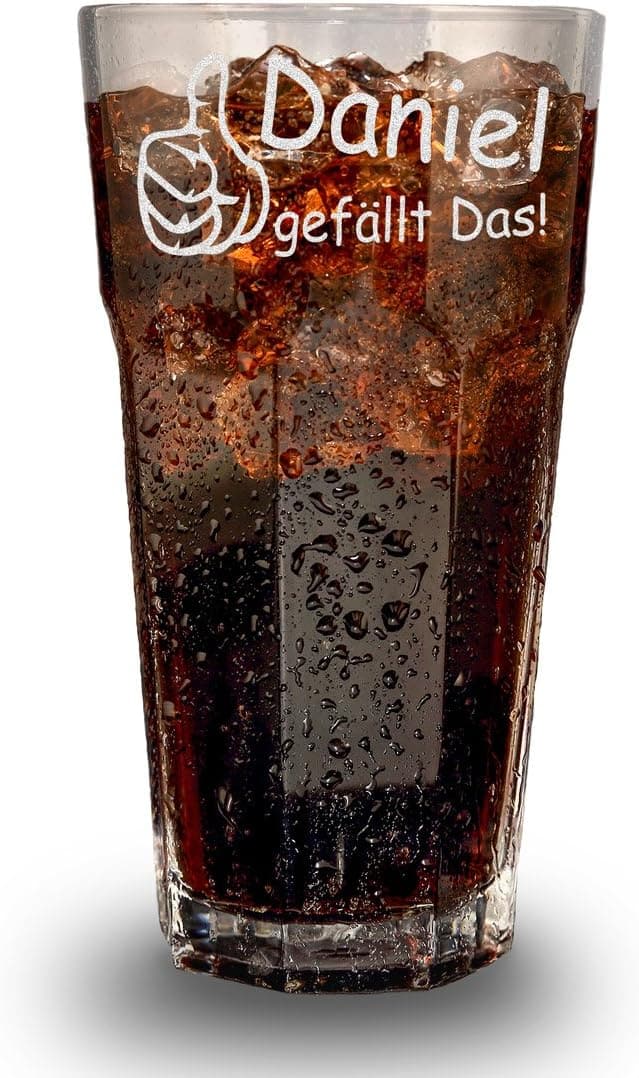 Personalisiertes Longdrinkglas 480 ml mit Gravur - Geschenk zum Geburtstag