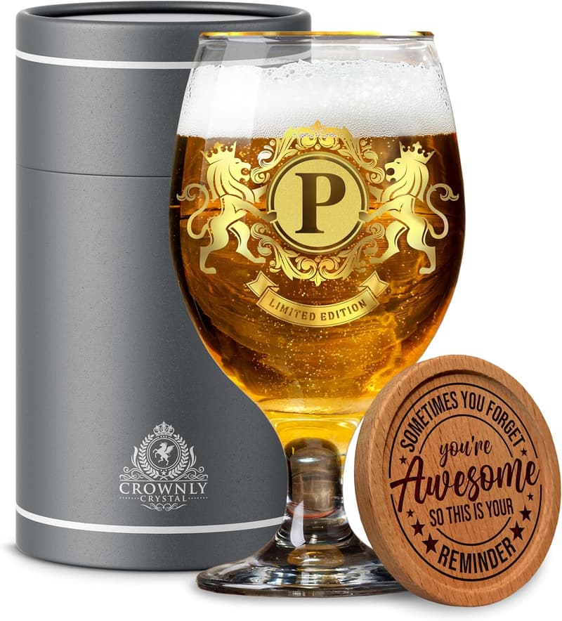 Personalisierte Bierglas mit Gravur für Männer – Geschenk zum Geburtstag