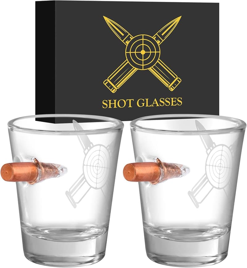 Personalisierte Glas-Schnapsgläser 2er-Set für Parties und Geschenke