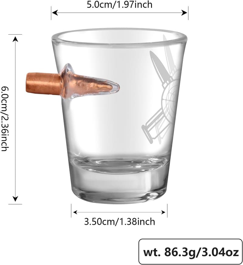 Personalisierte Glas-Schnapsgläser 2er-Set für Parties und Geschenke