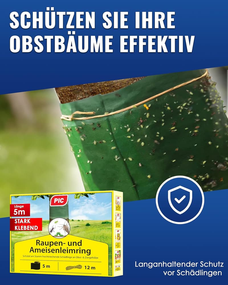 Selbstklebende Leimringe für Obstbäume - 5 Meter Stammschutz