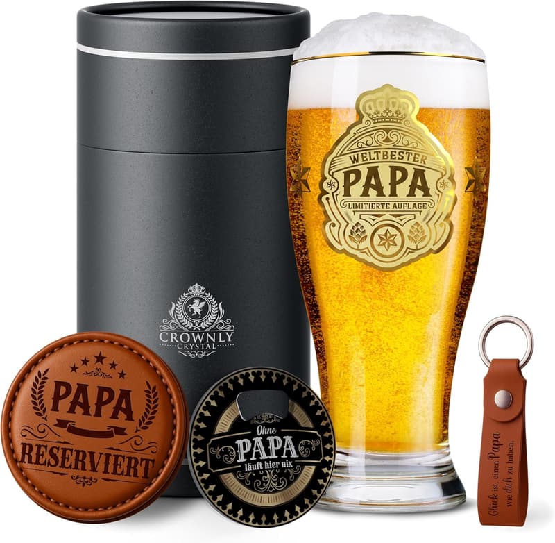 Personalisiertes Bierglas für Papa - Geburtstagsgeschenk für Männer