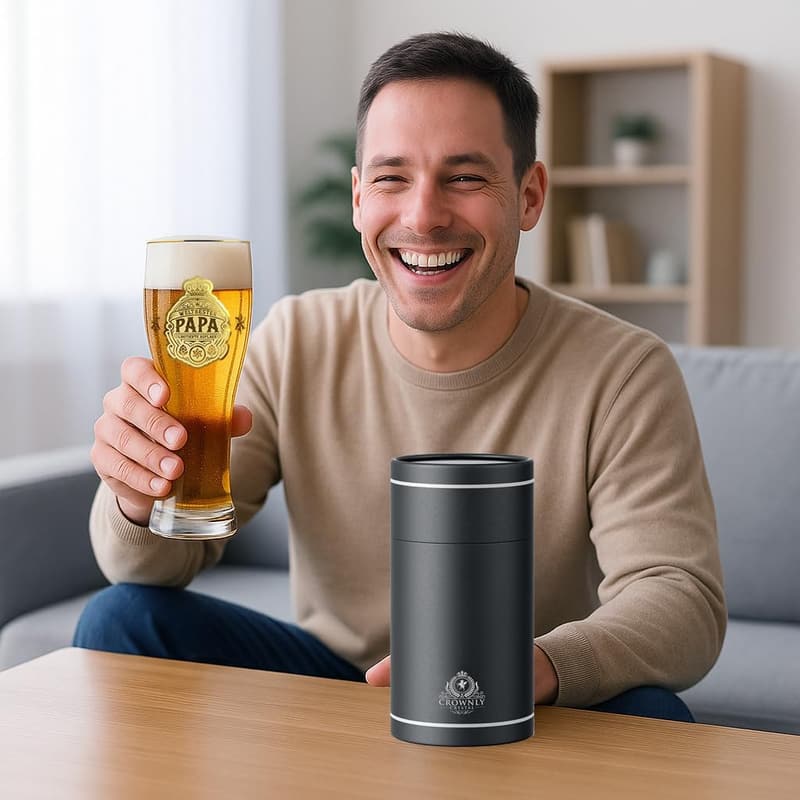 Personalisiertes Bierglas für Papa - Geburtstagsgeschenk für Männer