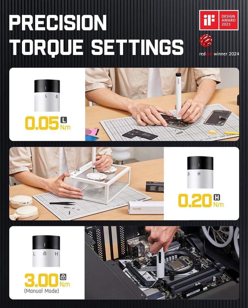 Fanttik E1 MAX Mini Elektro Schraubendreher Set 50 in 1 für präzise Reparaturen