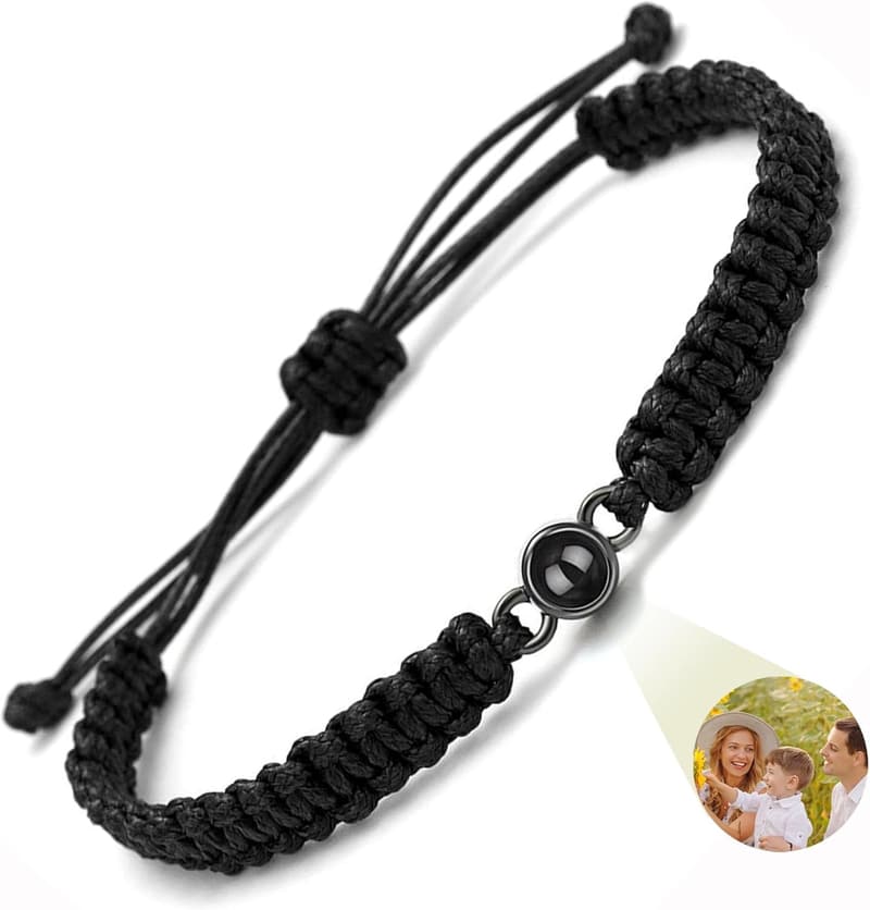 Personalisierbares Fotoarmband mit Projektionsstein für Frauen und Männer
