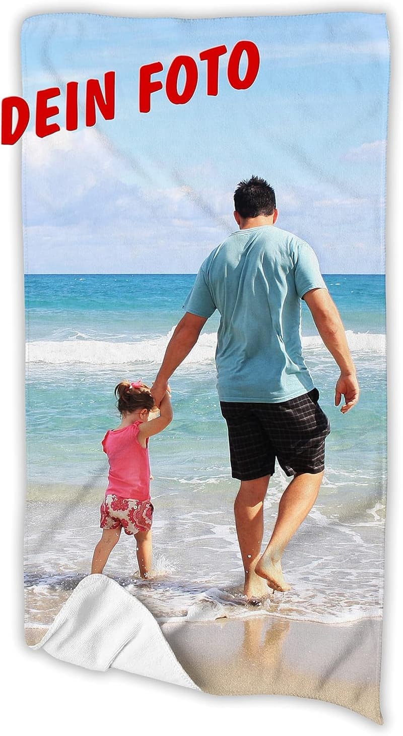 Personalisiertes Foto-Handtuch 50 x 100 cm für Männer und Frauen